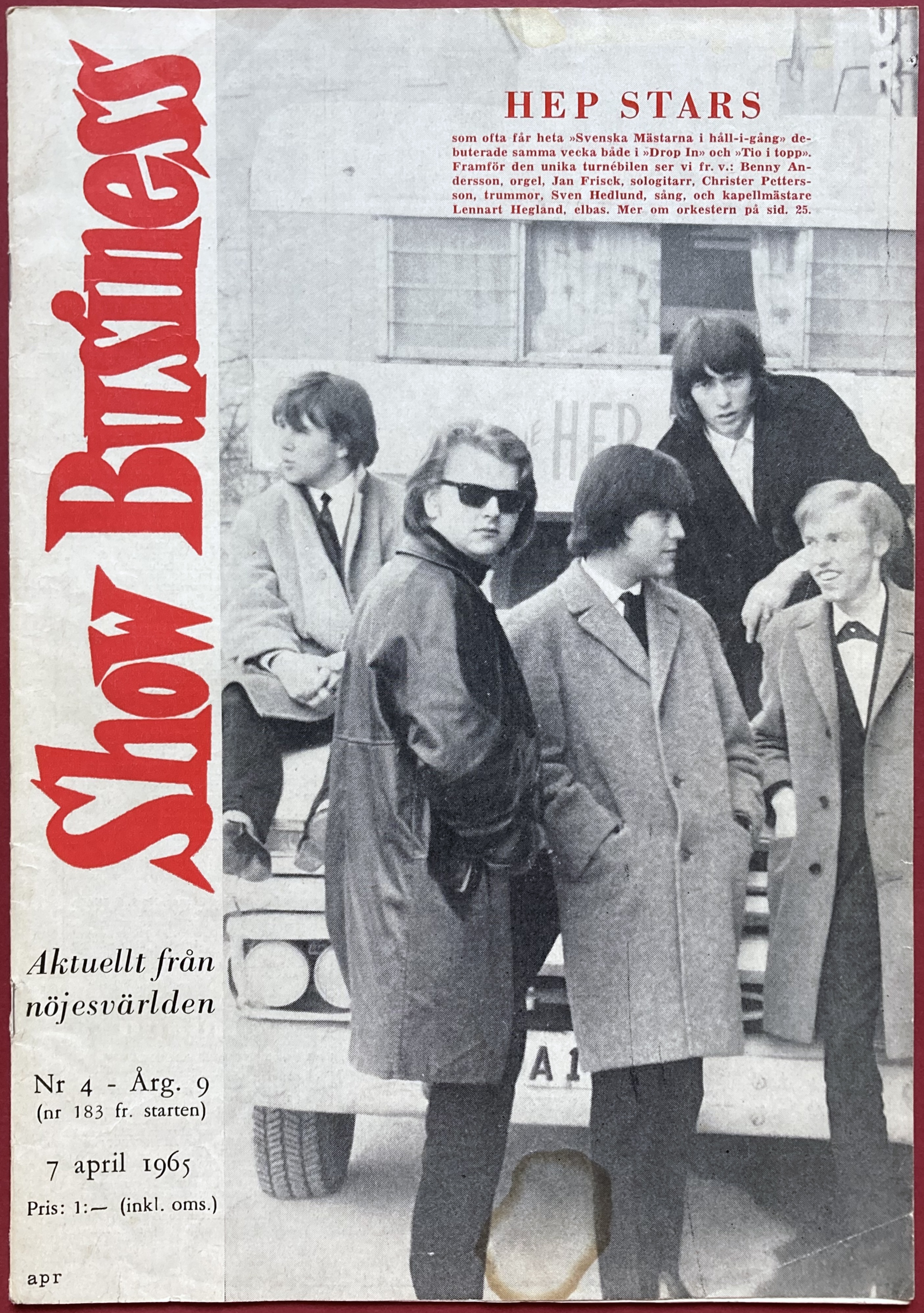 SHOW BUSINESS - 1965 nr 4 HEP STARS omslag