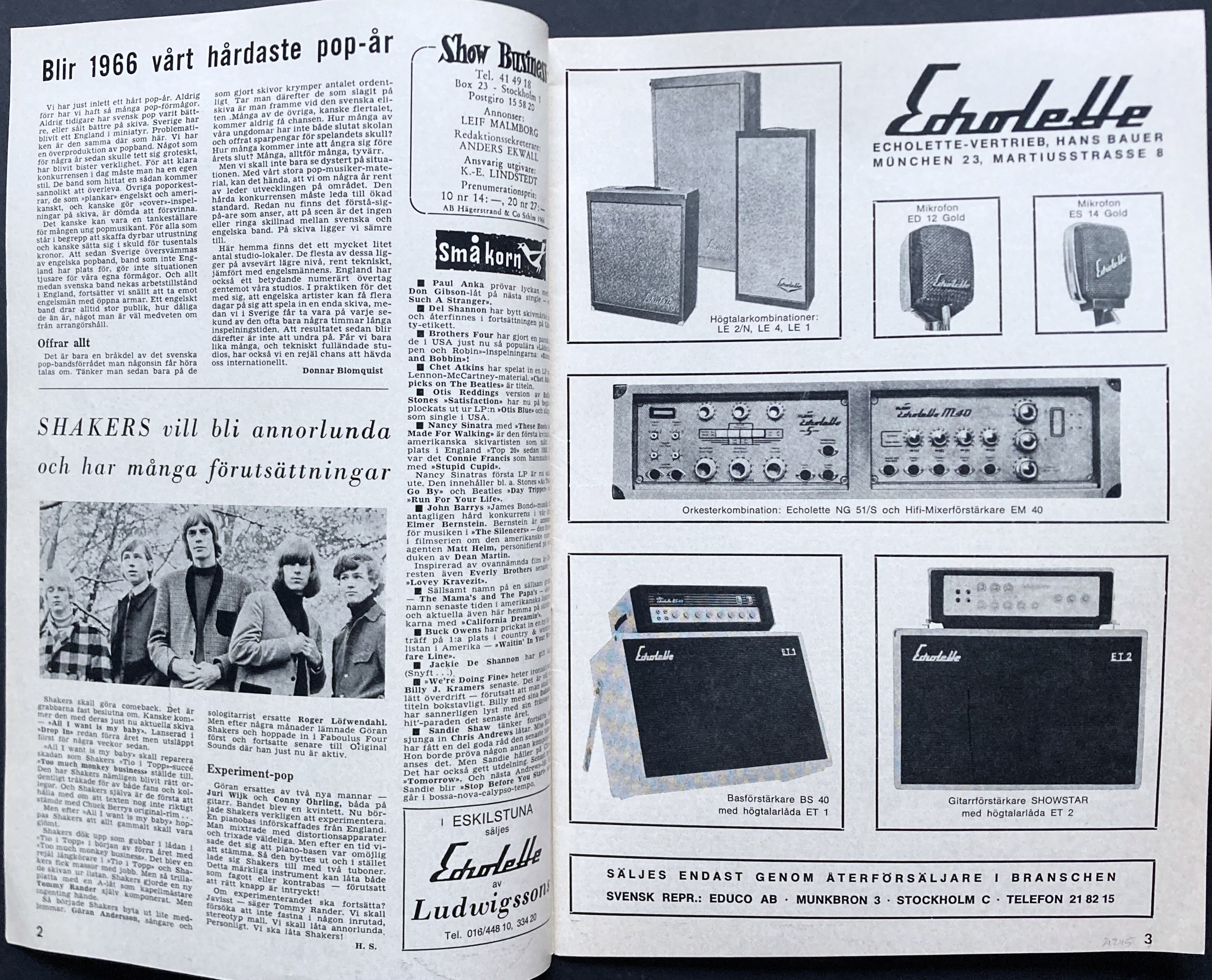 SHOW BUSINESS - 1966 nr 3 LEE KINGS cover - 3