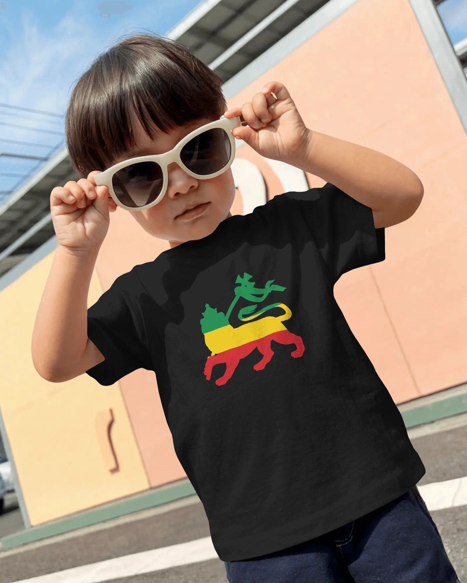 Conquering Lion Toddler T-shirt Black