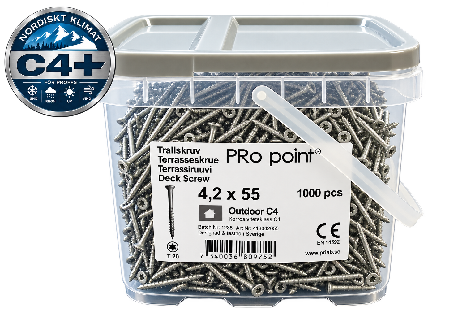 Terrassebordskruer C4 pro+ for utendørs bruk ( 250 stk ) - 3