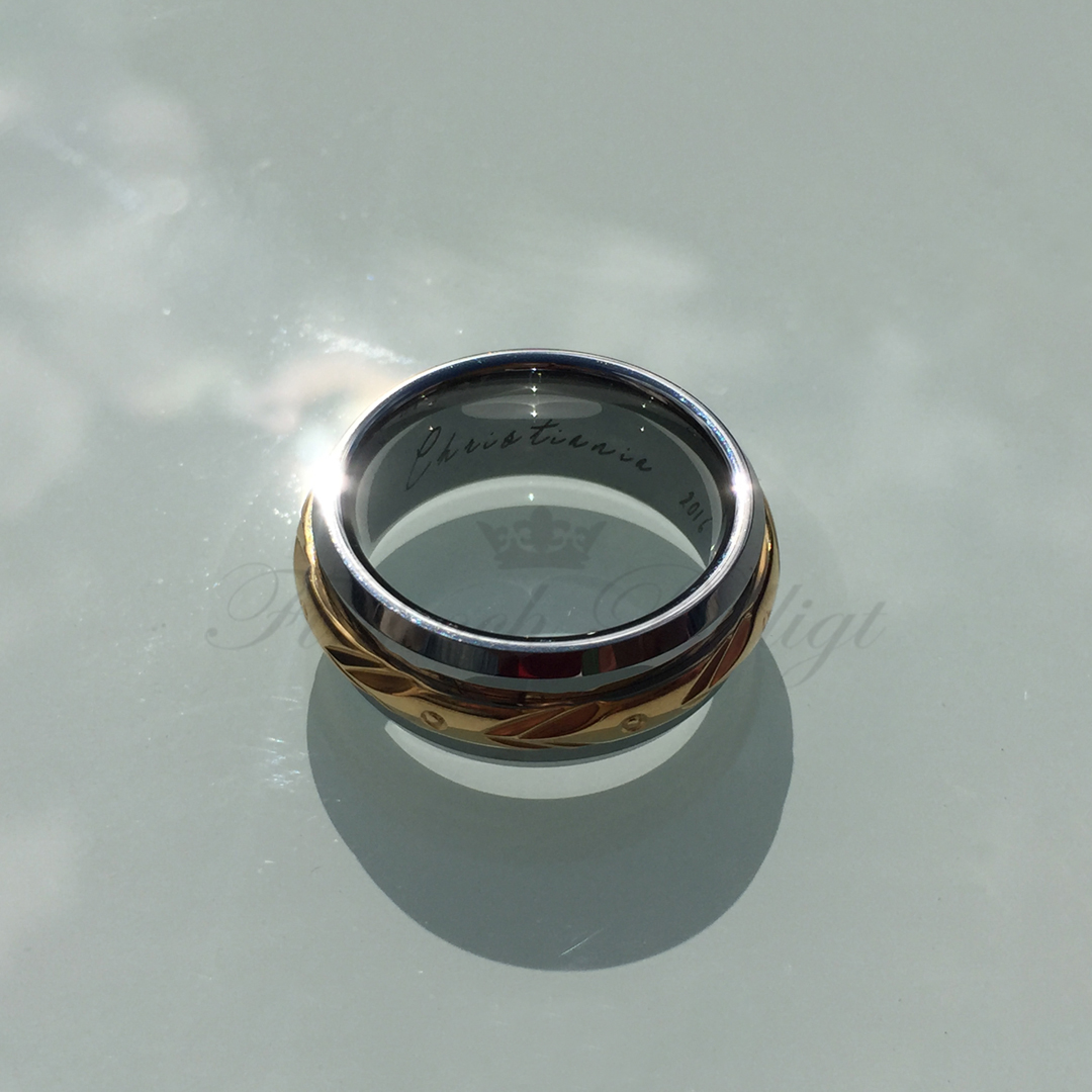 Ring - Amors Gyllene Pilar - Tungstensring Design Högblank  - 5