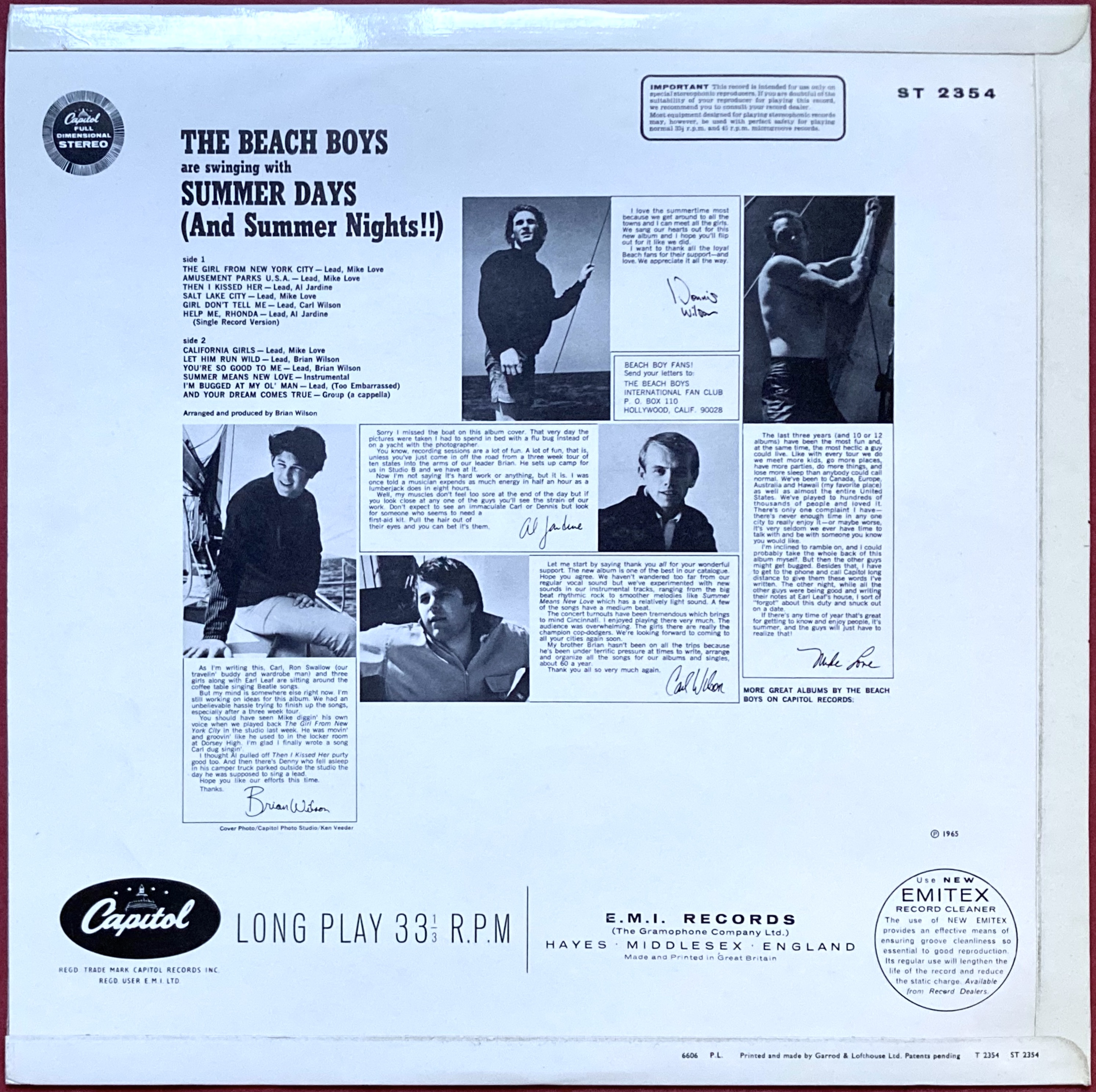 BEACH BOYS - Summer days UK-orig Stereo LP 1966 - 2