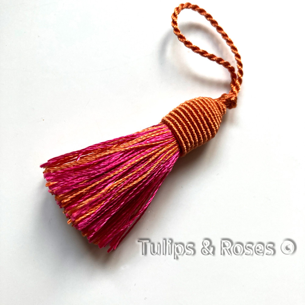 Tassel Bourdon 5,5 cm Fuchia/Orange 183