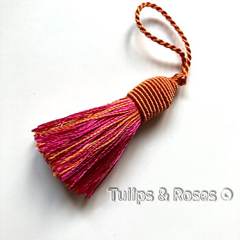 Tassel Bourdon 5,5 cm Fuchia/Orange 183