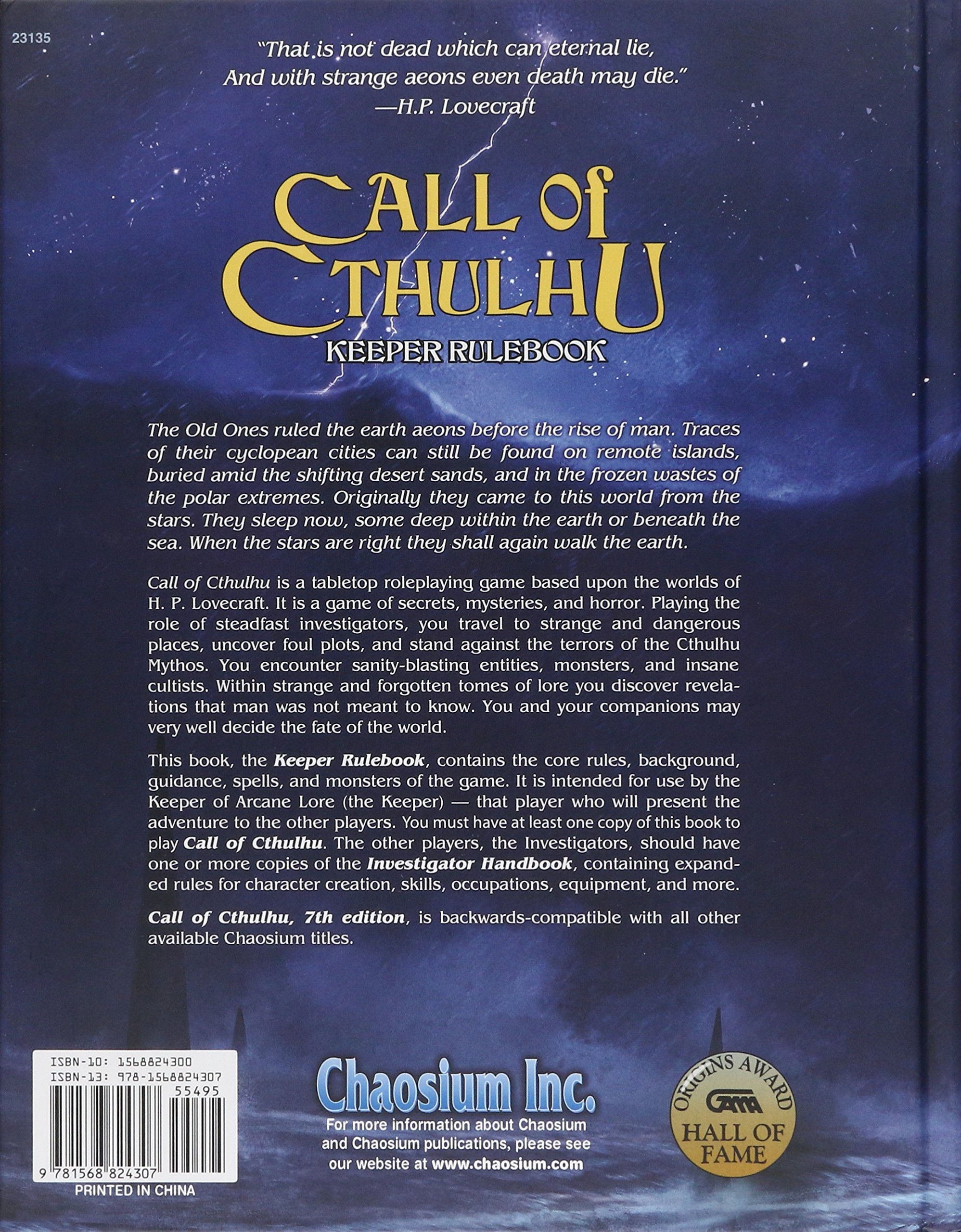 Call of Cthulhu RPG - Keeper Rulebook + PDF - 2