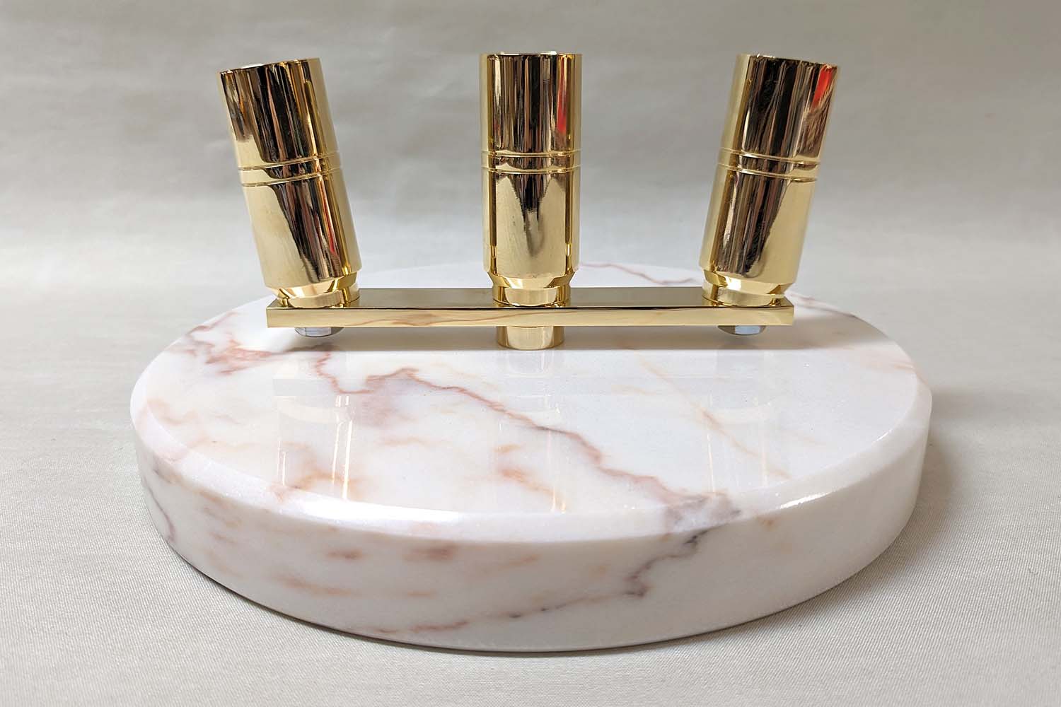 Ceremonial Flag Floor Stand 3 Brass-Marble - 3