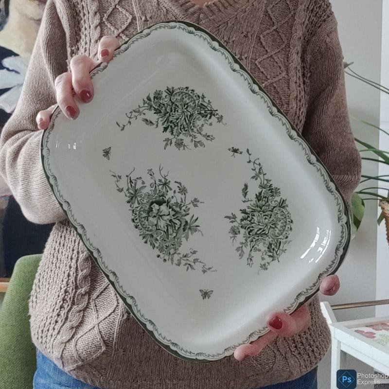 Grön Anna uppläggningsfat från Rörstrand