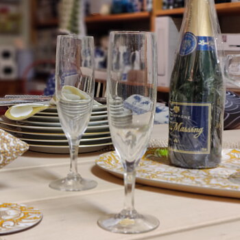 Champagneglas från Hovmantorp 