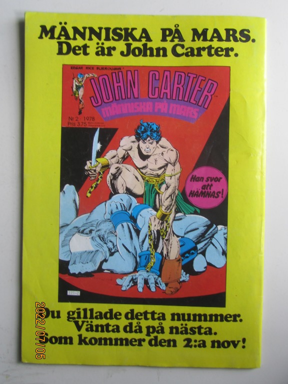 John Carter 1978 01 Vg+ - 2