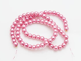 Vaxade glaspärlor rosa