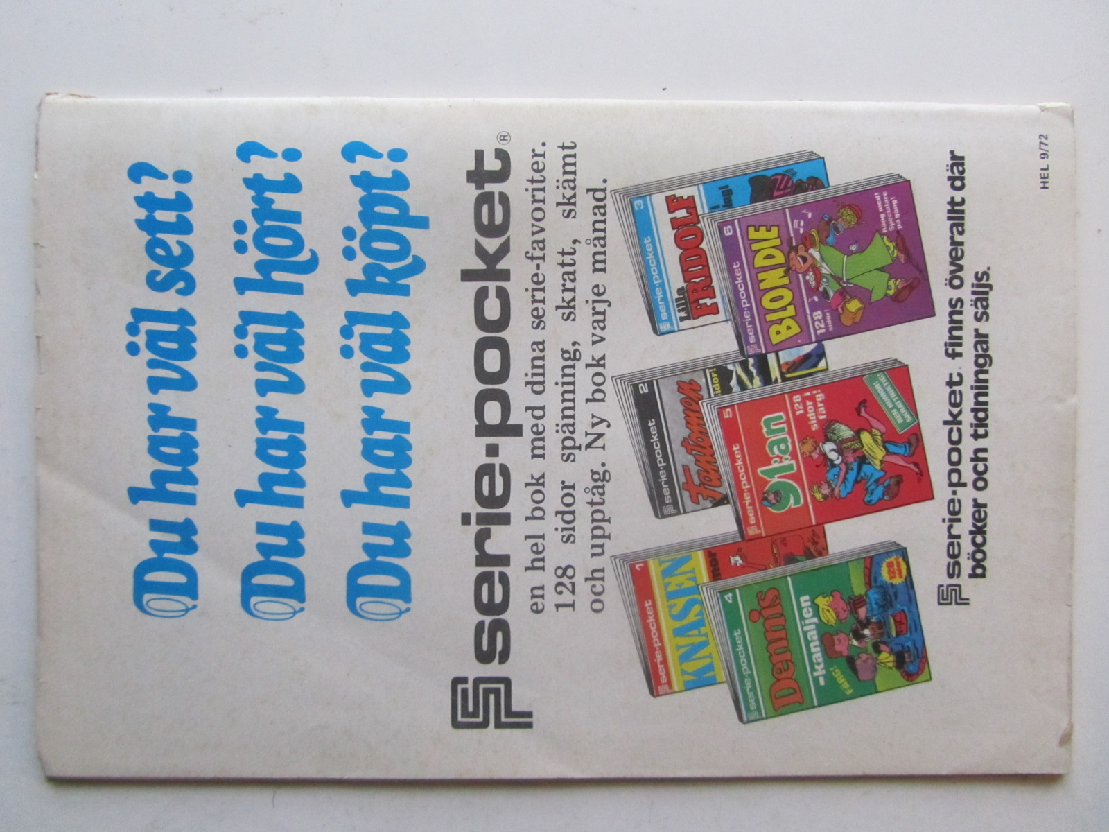 Helgonet 1972 09 Vg+ - 2