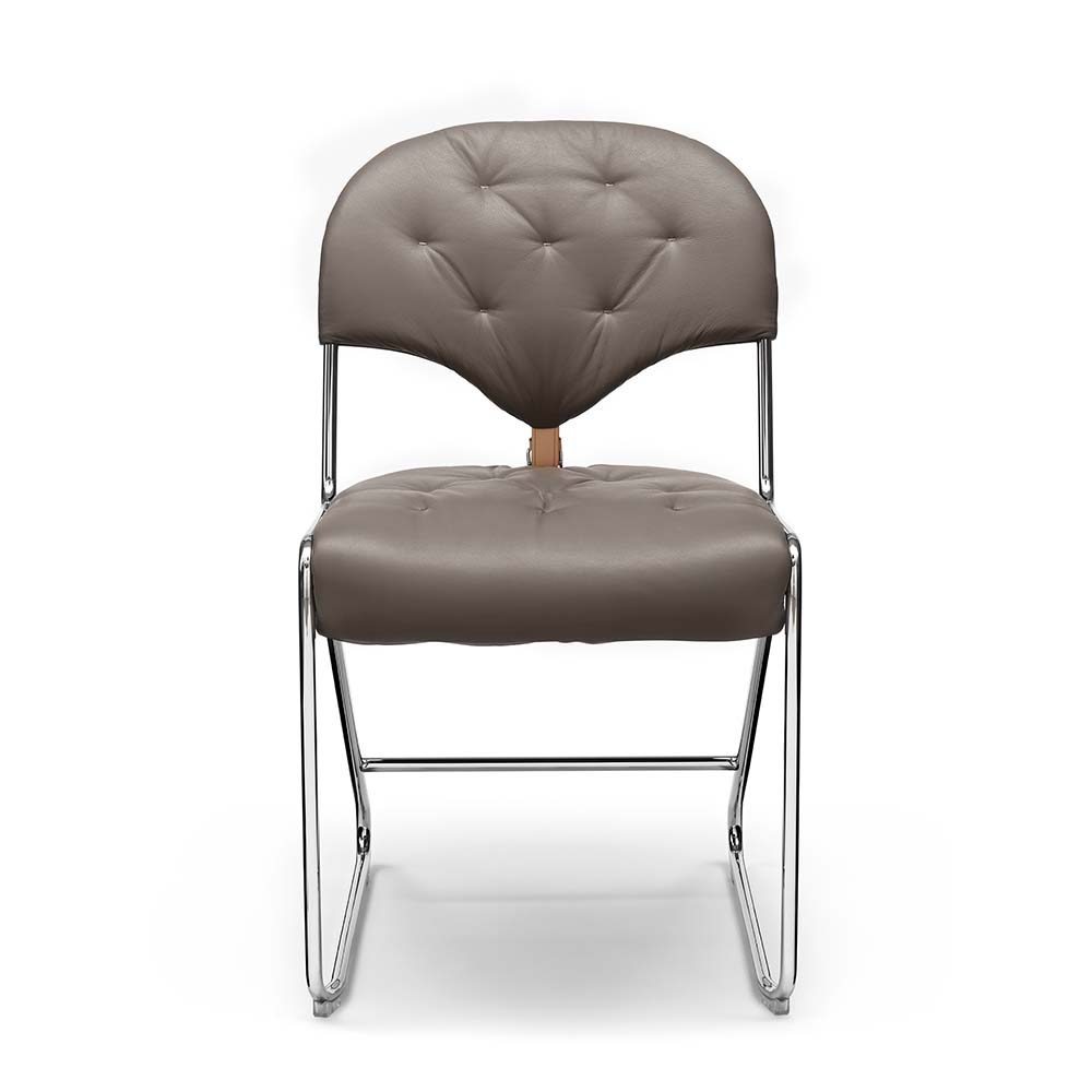 Sam Chair - Chrome stand (Leather several choices) - Dux - 4