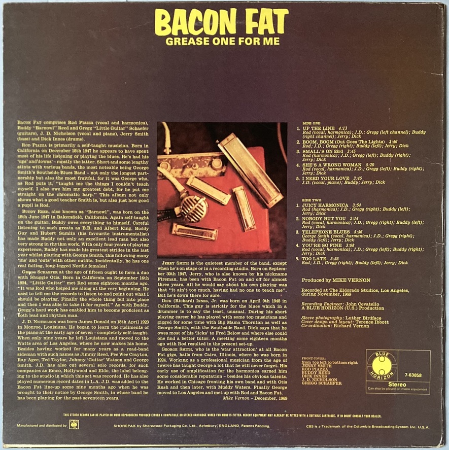 BACON FAT - Grease one for me UK-orig LP 1970 - 2