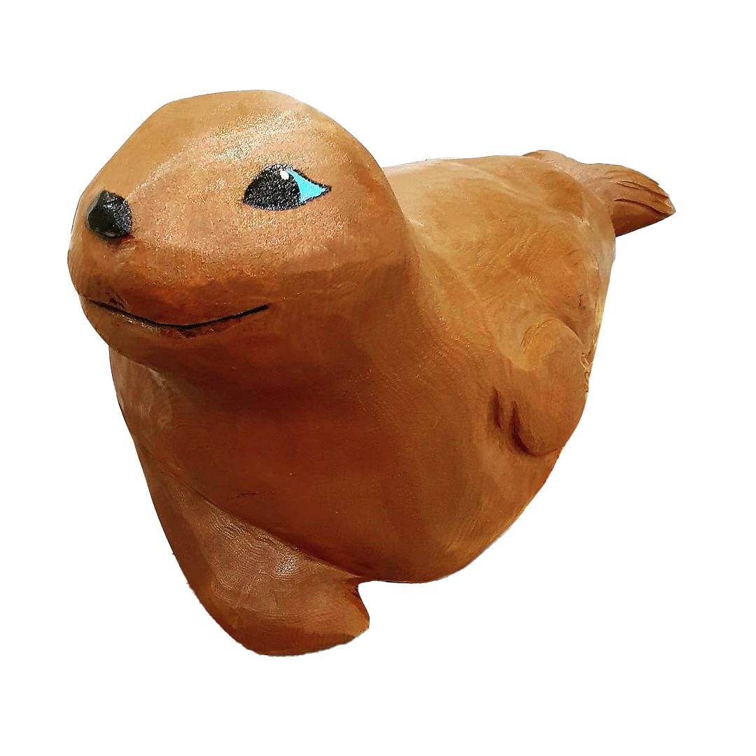 Træskulptur Sæl - 2
