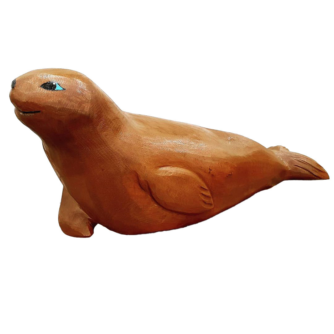 Træskulptur Sæl
