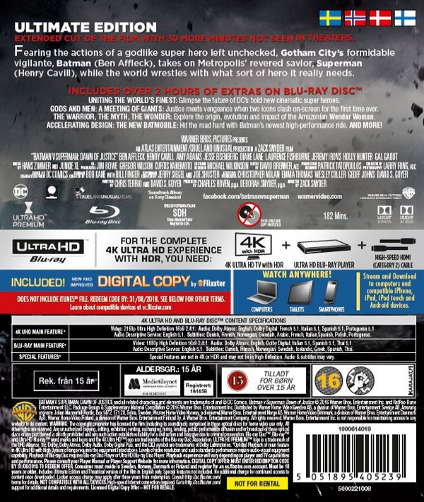 Batman v Superman - Dawn of Justice (4K Ultra HD + Blu-ray) - 2