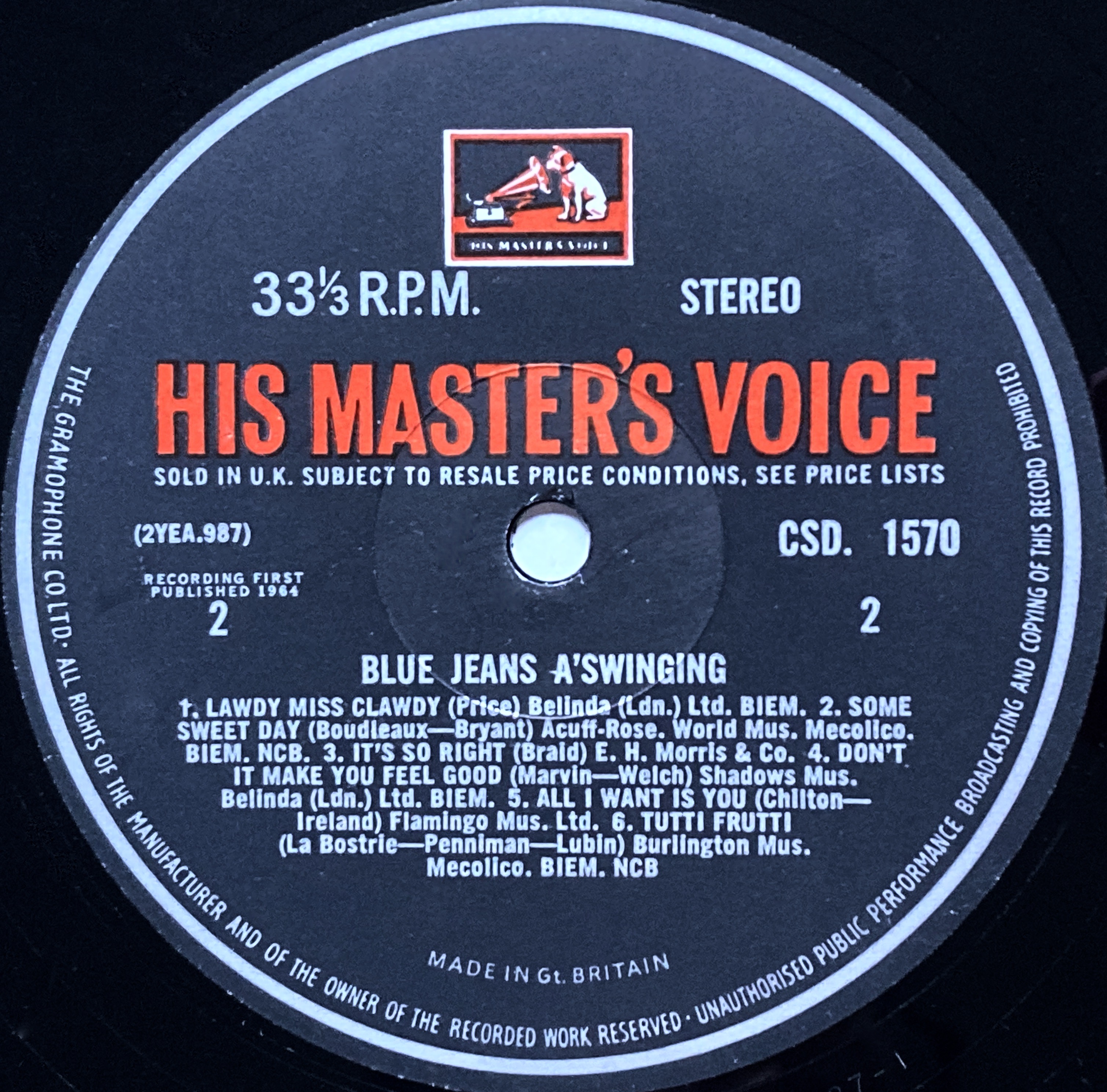 SWINGING BLUE JEANS - Blue jeans a´ swinging UK-orig LP 1964 - 5