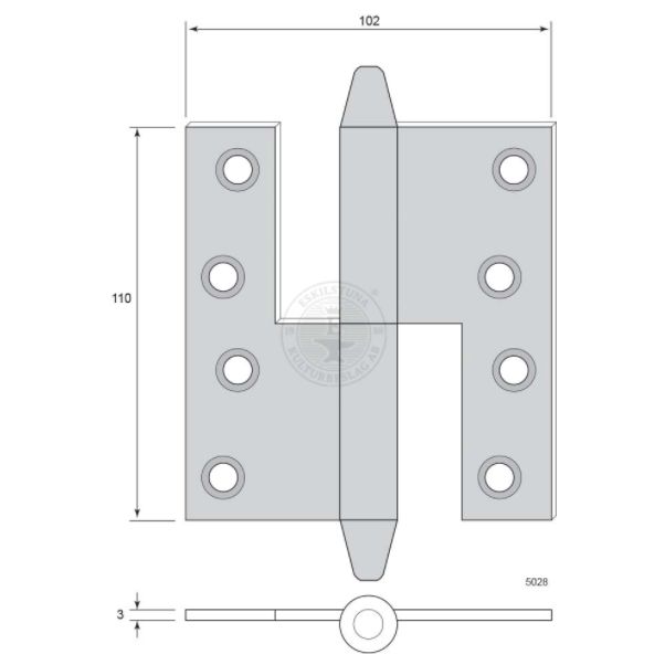 Sarana – 5028 –110 mm – oikeakätinen - 2