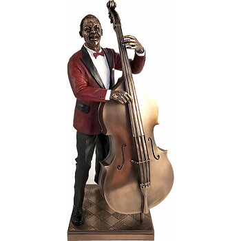Statyett: Jazzfigur - Kontrabas 34 cm