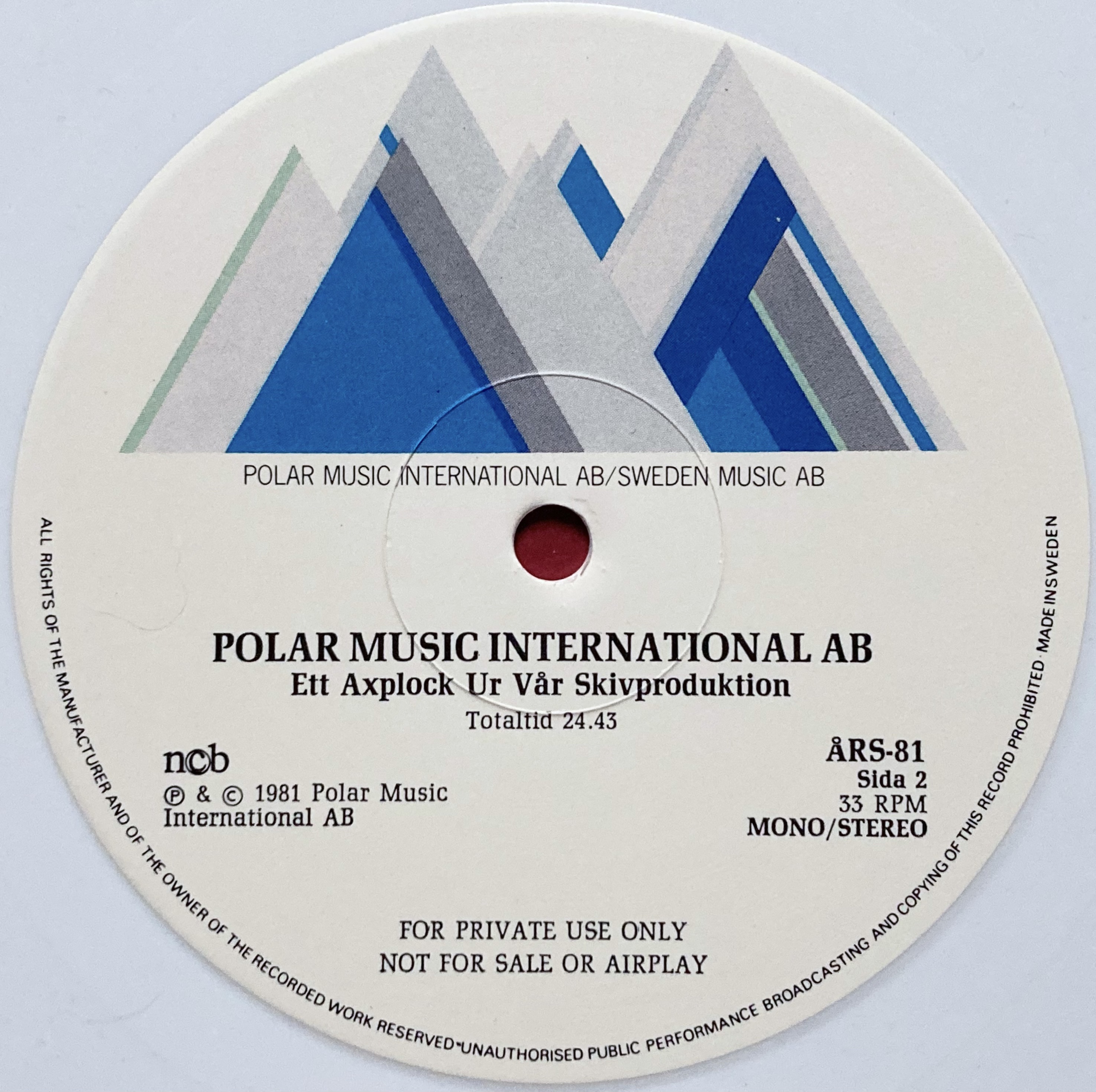 (ABBA) POLARGRUPPEN EKONOMIPAKET I ORD OCH TON - Sweden Music Ab - Ett Urval Av Våra Förlags Rättigheter LP + häfte 1981 - 6