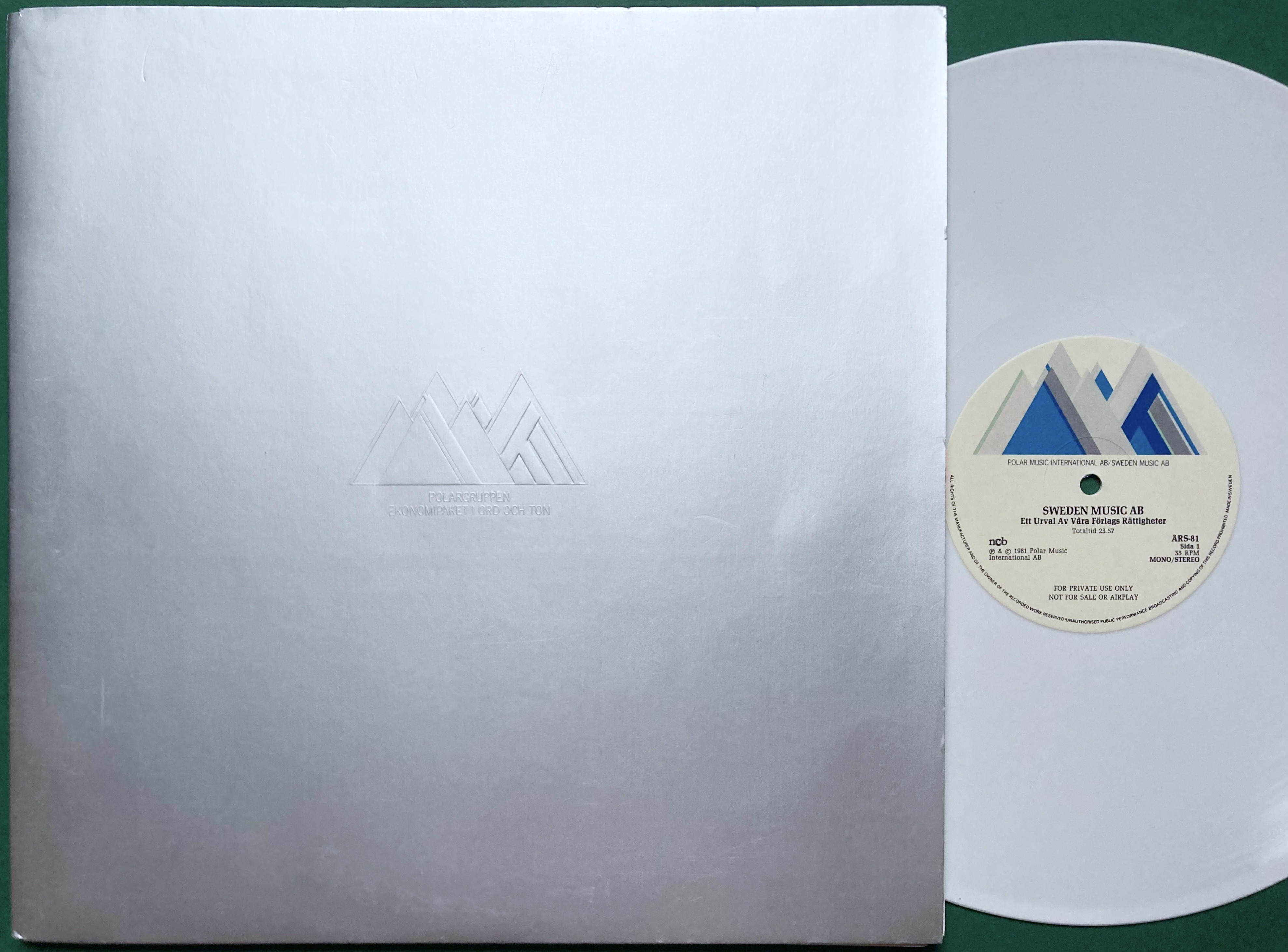 (ABBA) POLARGRUPPEN EKONOMIPAKET I ORD OCH TON - Sweden Music Ab - Ett Urval Av Våra Förlags Rättigheter LP + häfte 1981