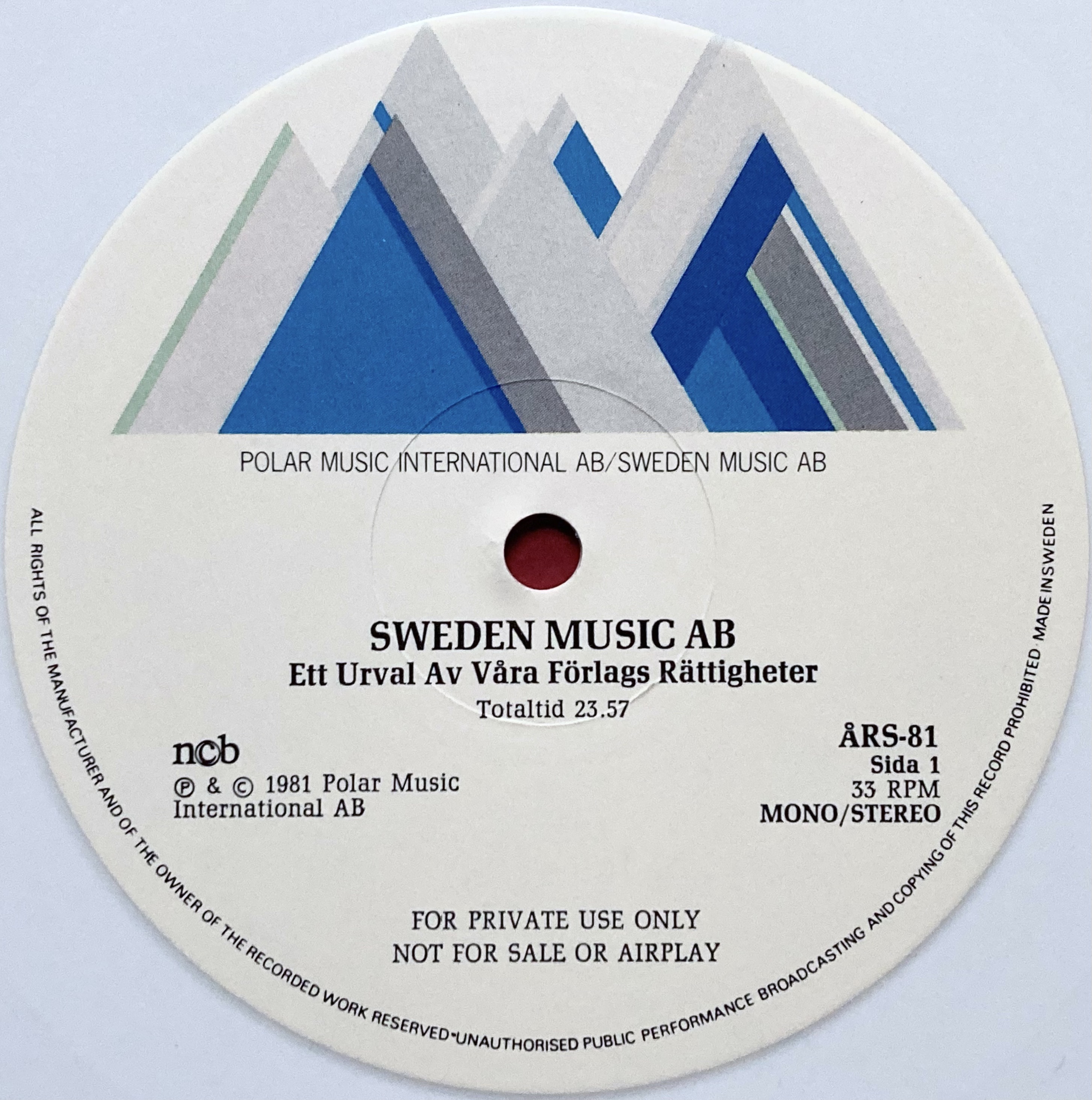 (ABBA) POLARGRUPPEN EKONOMIPAKET I ORD OCH TON - Sweden Music Ab - Ett Urval Av Våra Förlags Rättigheter LP + häfte 1981 - 5