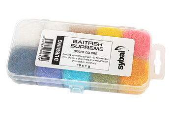 Baitfish Supreme Dubbing Box – Bright colors