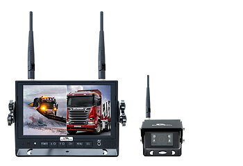 Supravision Trådlös Backkamera Paket - X71DS Quadview - Industriellt Backkamera-paket för skåpbil, arbetsfordon, lastbil & entreprenad