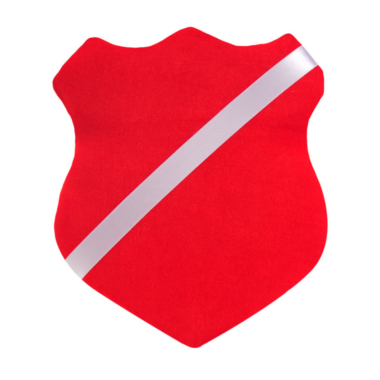 Röd Märkestavla/märkessköld till pins och simmärken
