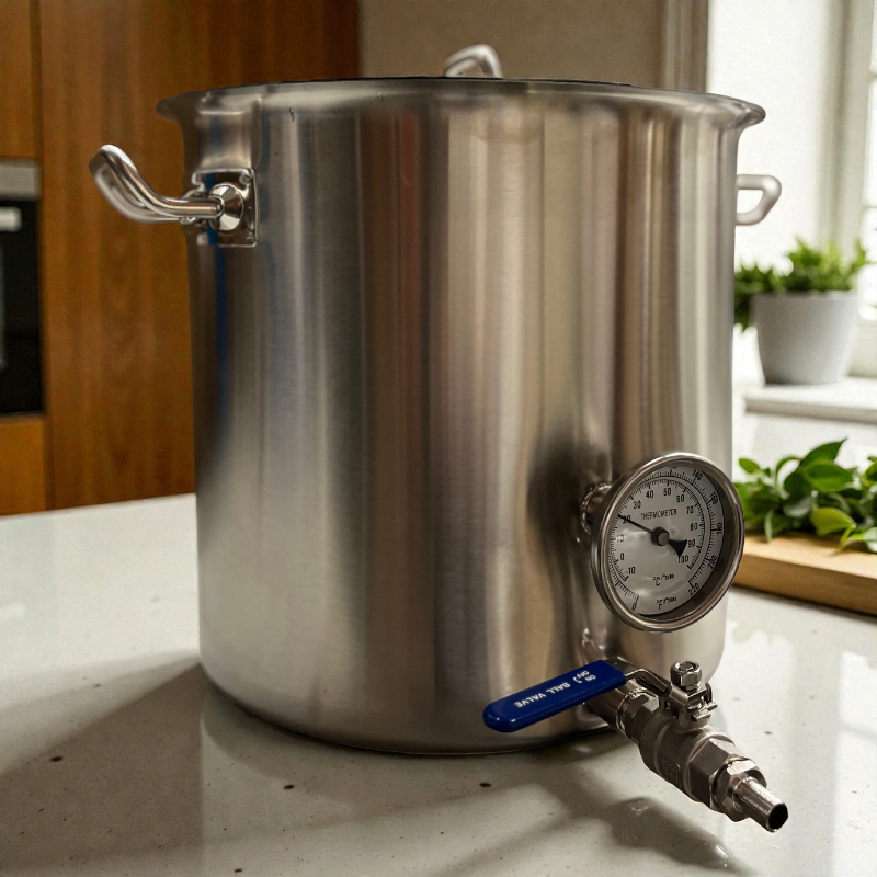 Kessel 32 Liter mit Hahn und Thermometer