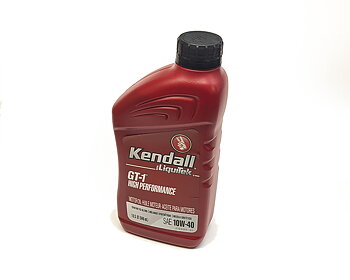Oil 10W40 Kendall GT-1 10W40 Zink  (ZDDP) synthetic blend quart
