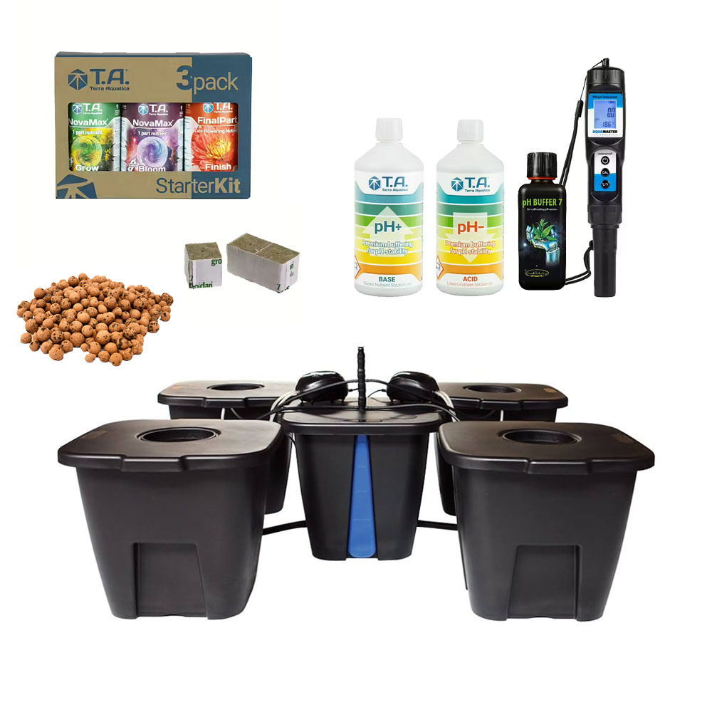 Aeros DWC 4-pot Hydropoponisk Kit Expert