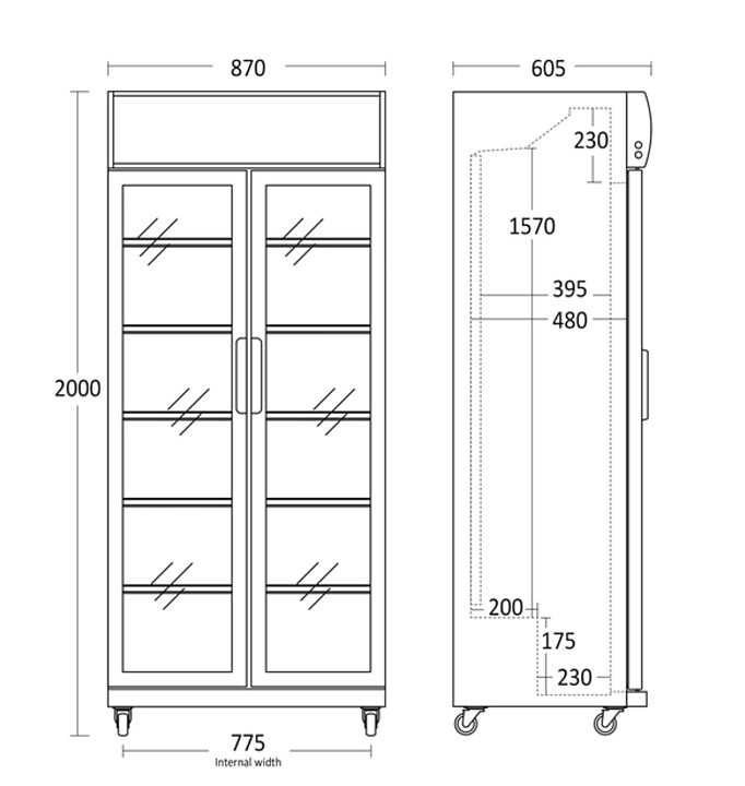 Displaykyl SD 881 HE, 569 liter