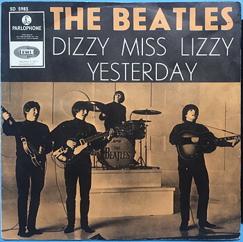 BEATLES - Dizzy Miss Lizzy  7" Orange Swe PS 1965