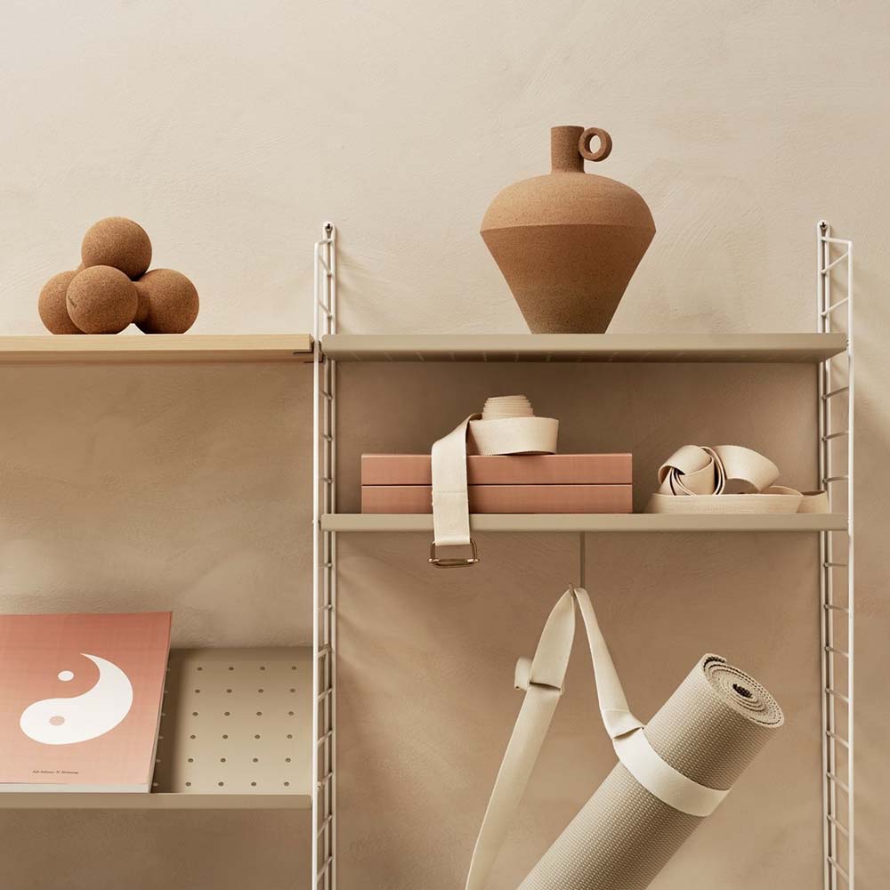 String magazine shelves solid wood 58x30 cm - 5