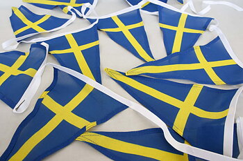 Sweden pennant bunting 20x30 cm
