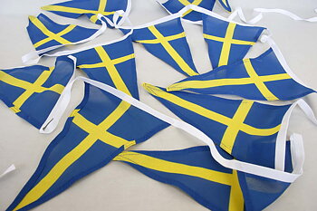 Sverige vimpel flaggspel 20x30 cm
