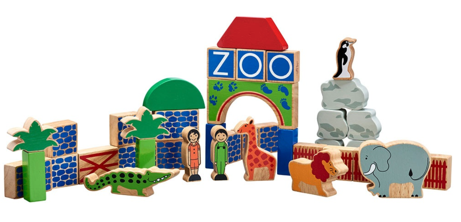 Sæt med zoo-byggeklodser