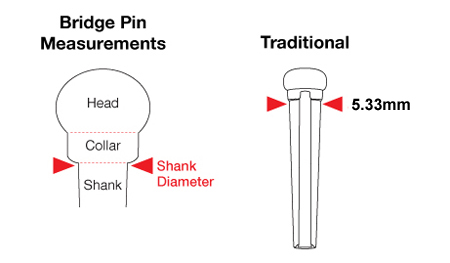 PP-1182 Tusq Bridge Pins White (Paua Shell)  - 3