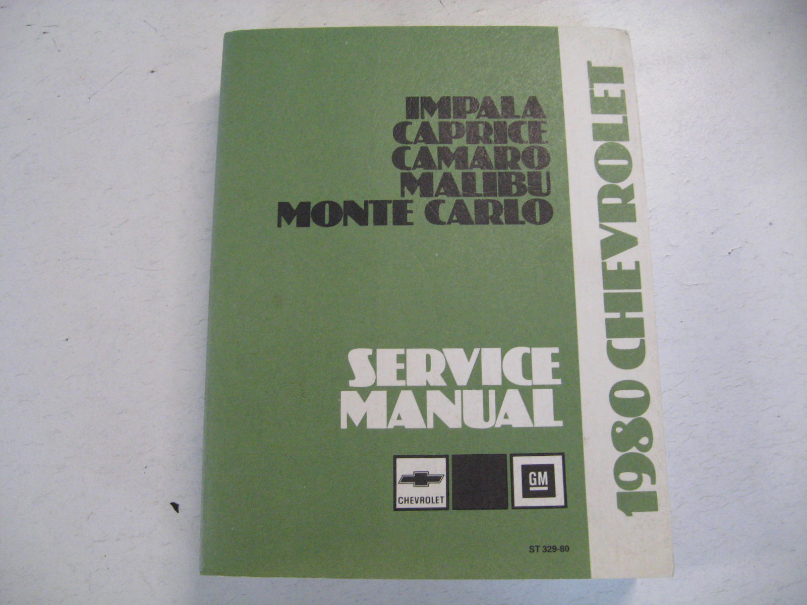 1980 Chevrolet Service Manual Impala Caprice Camaro Malibu Monte Carlo