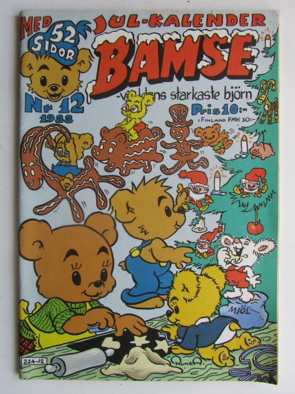 Bamse 1988 12 Vg med kalender