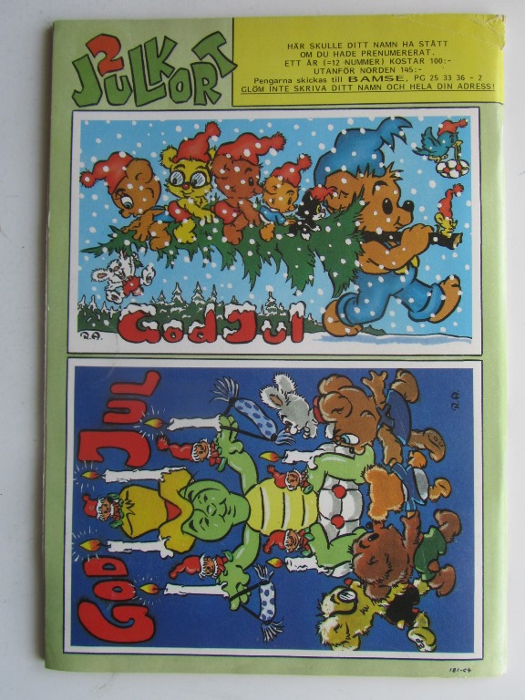 Bamse 1988 12 Vg med kalender - 2