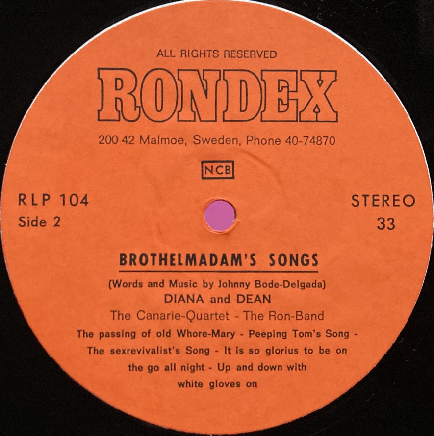 BROTHELMADAM´S SONGS - Swe-orig LP 1973 - 5