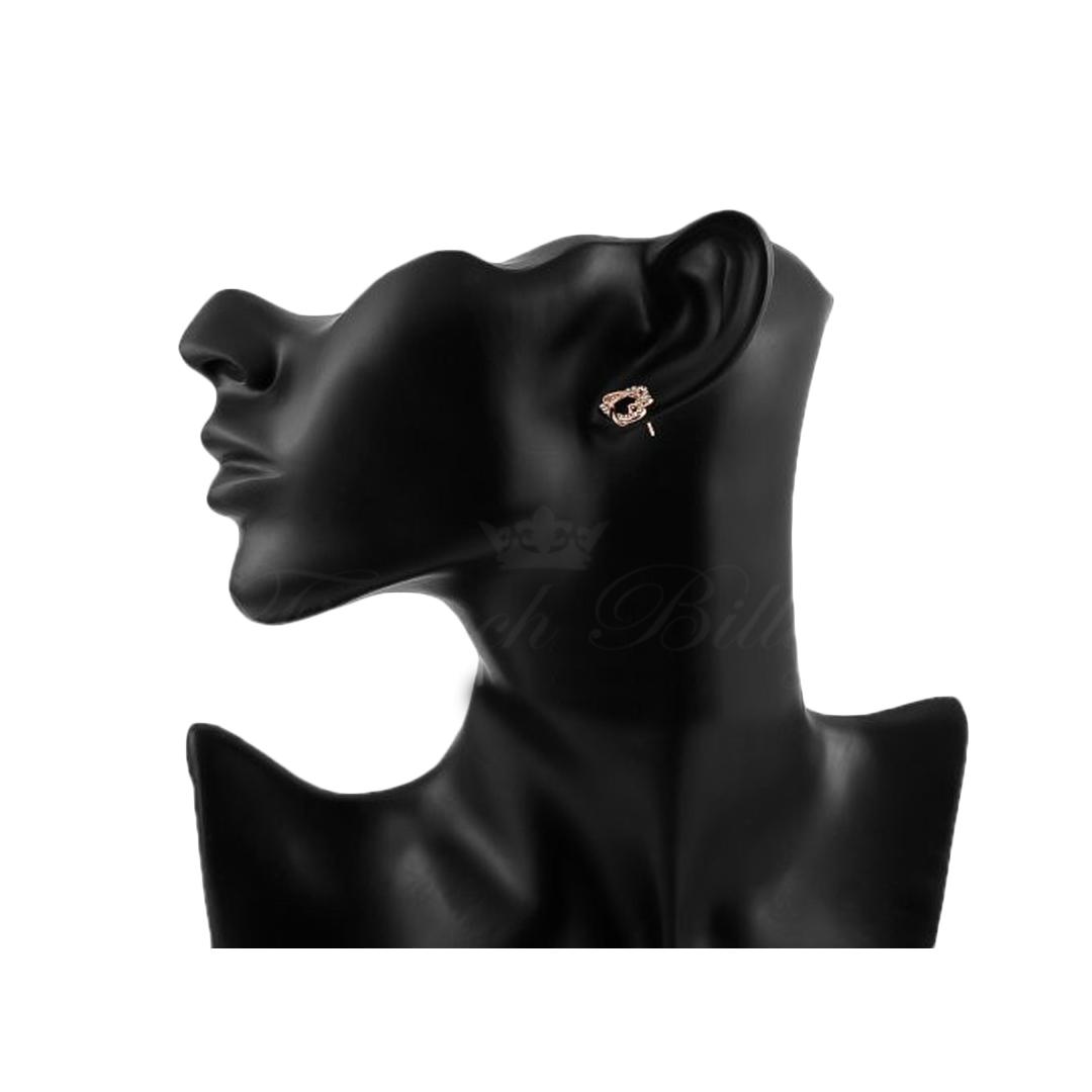 Twisted Heart Rosé - Halsband & Örhängen Smyckeset AAA Cubic Zirconia Diamanter 18k Roséguldpläterat - 4