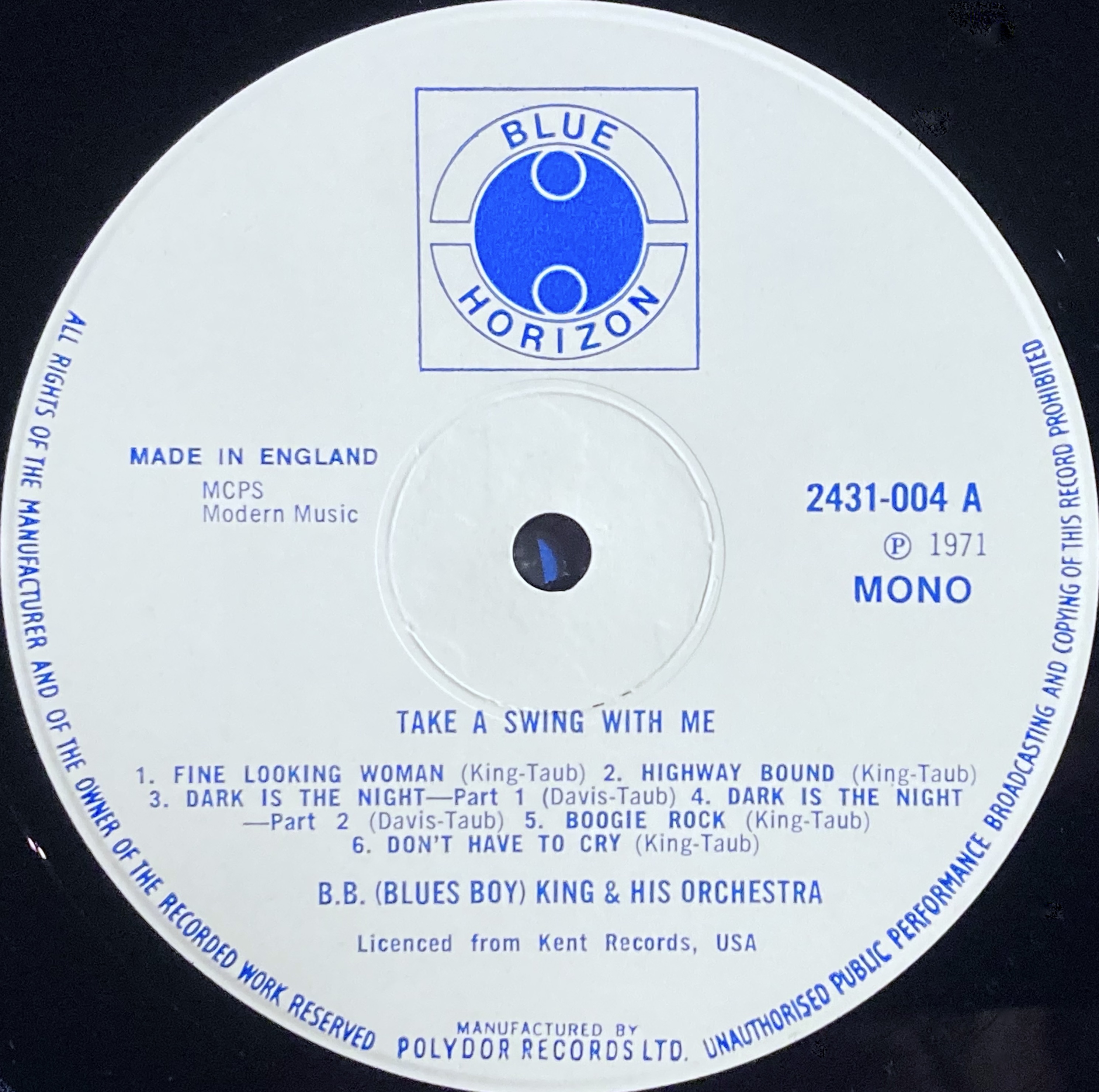 B.B. KING - take a swing with me UK orig LP 1971 - 3