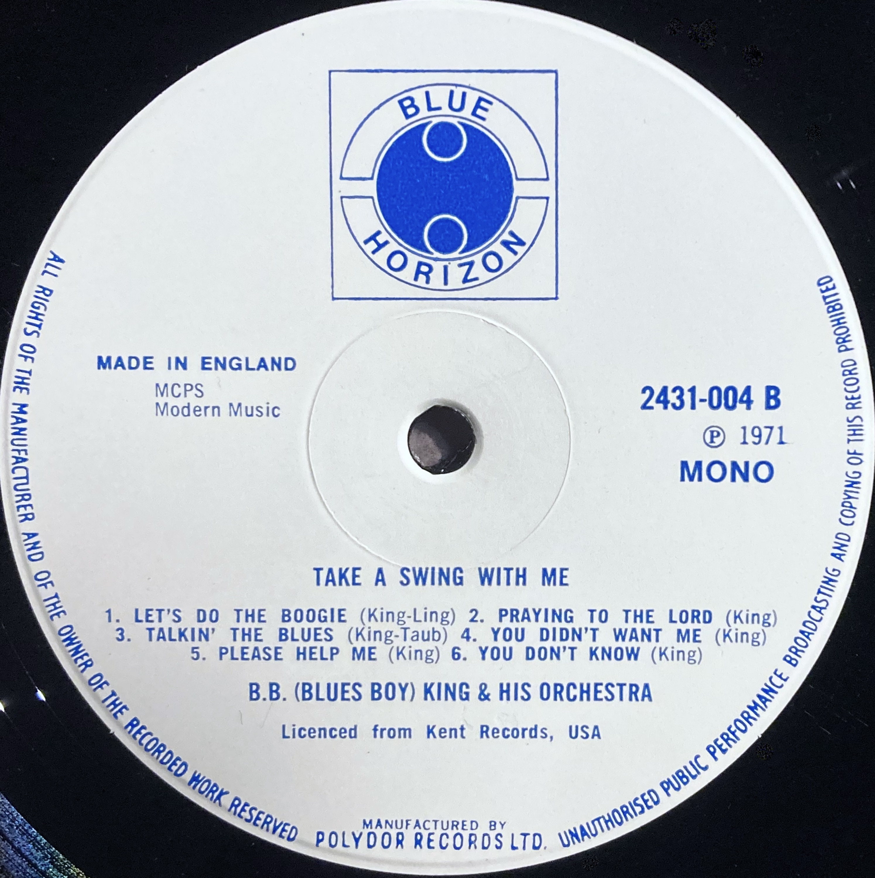 B.B. KING - take a swing with me UK orig LP 1971 - 4