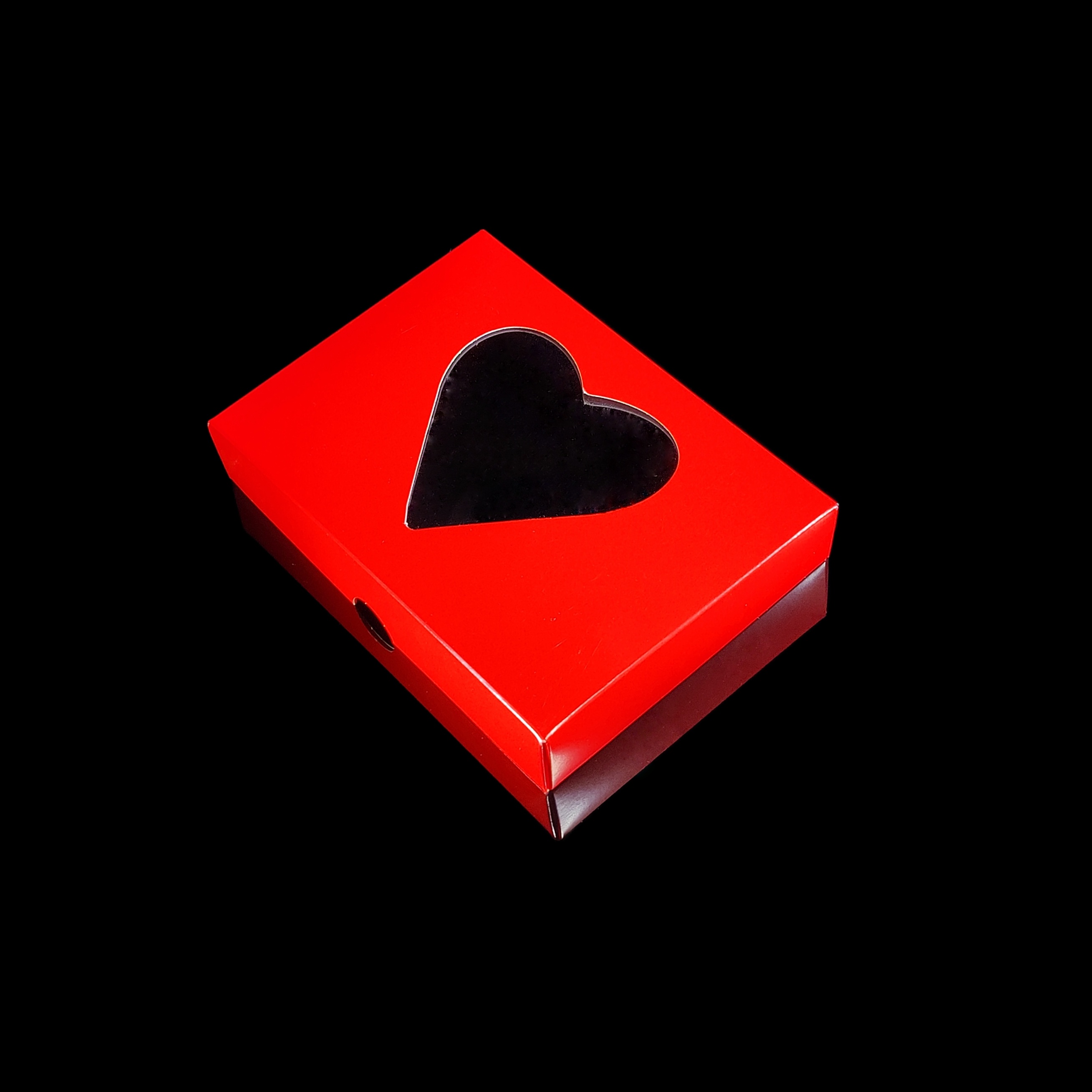 Lid for 12-piece Praline Box, Red Heart