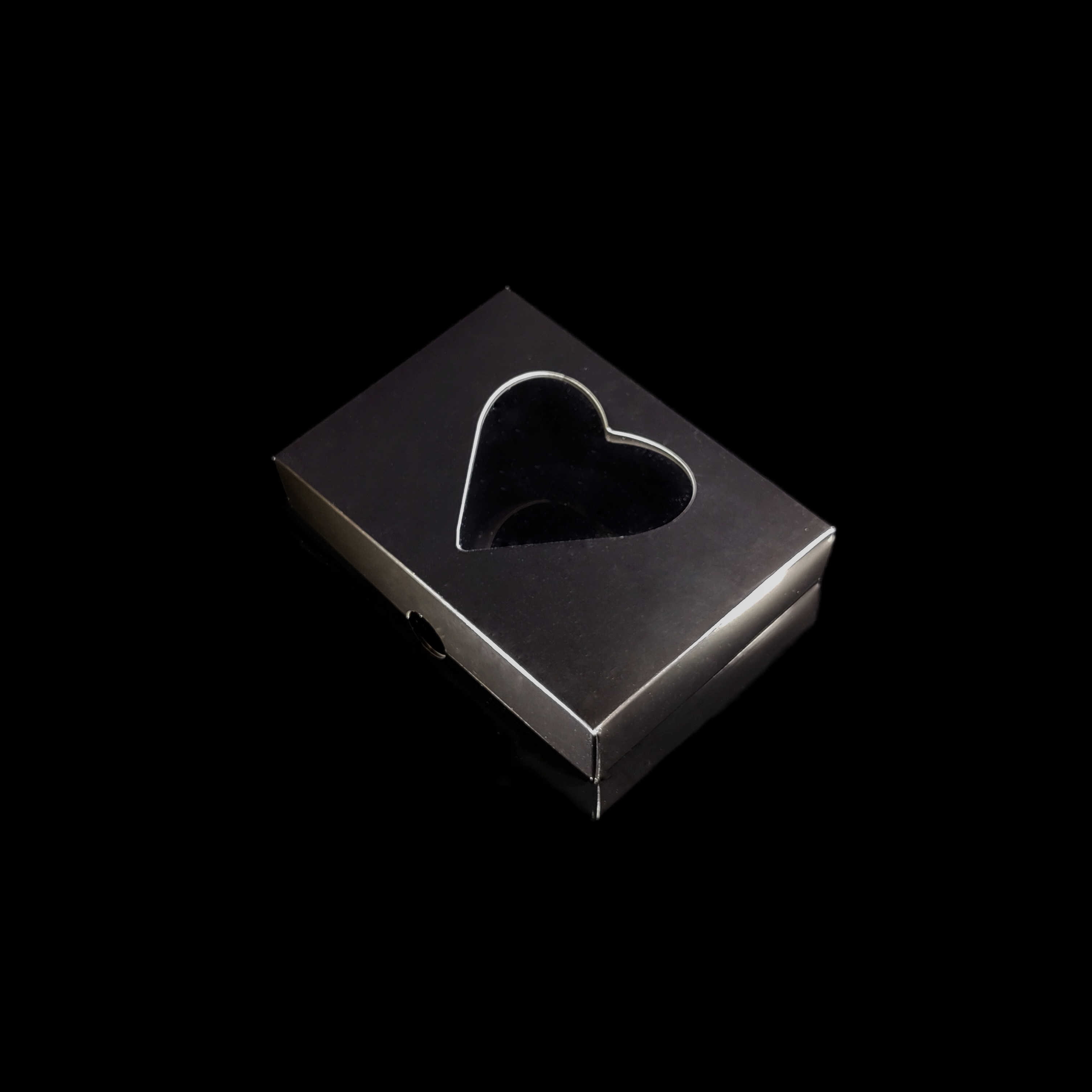 Lid for 12-piece Praline Box, Black Heart