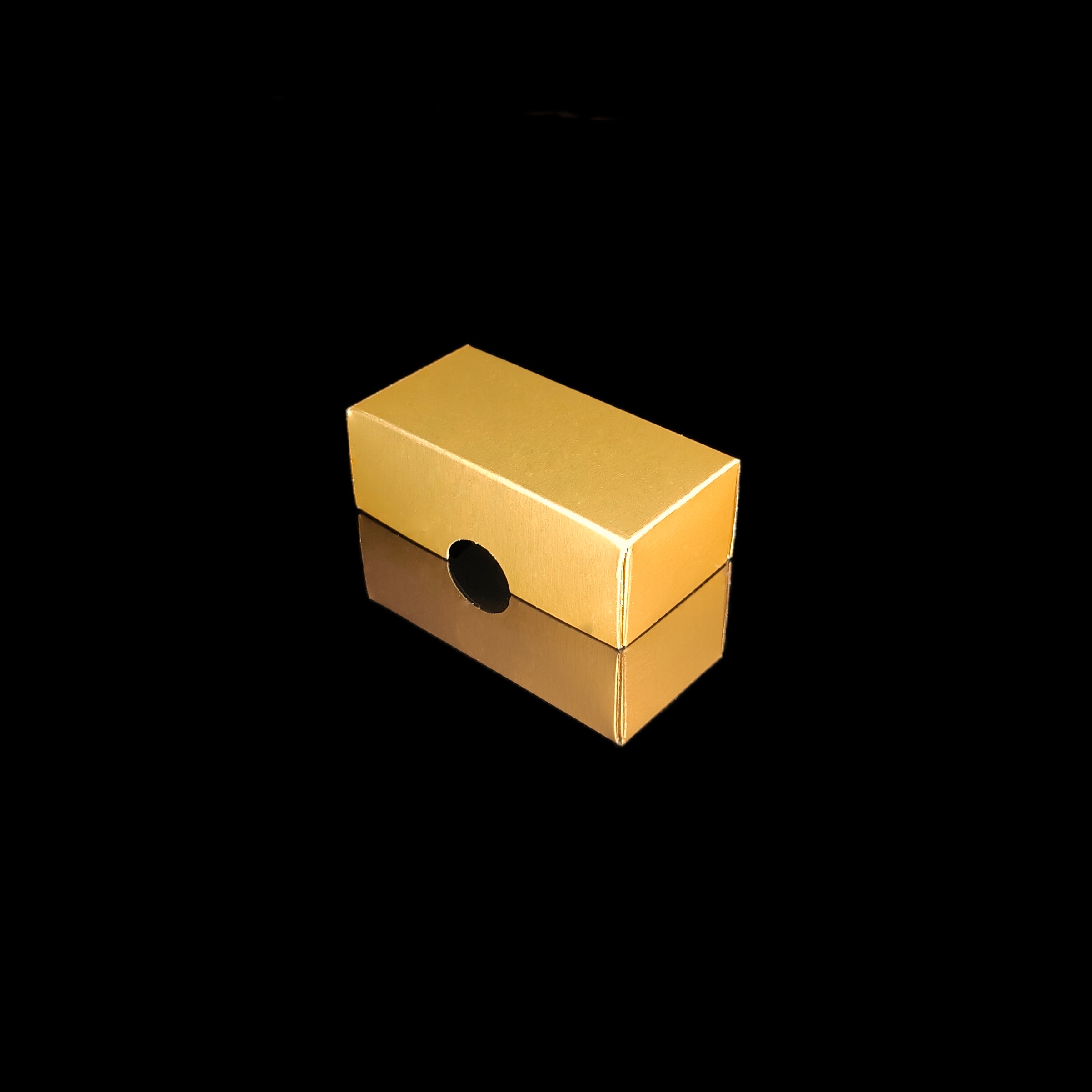 Lock till 2-bitars pralinask, matt guld