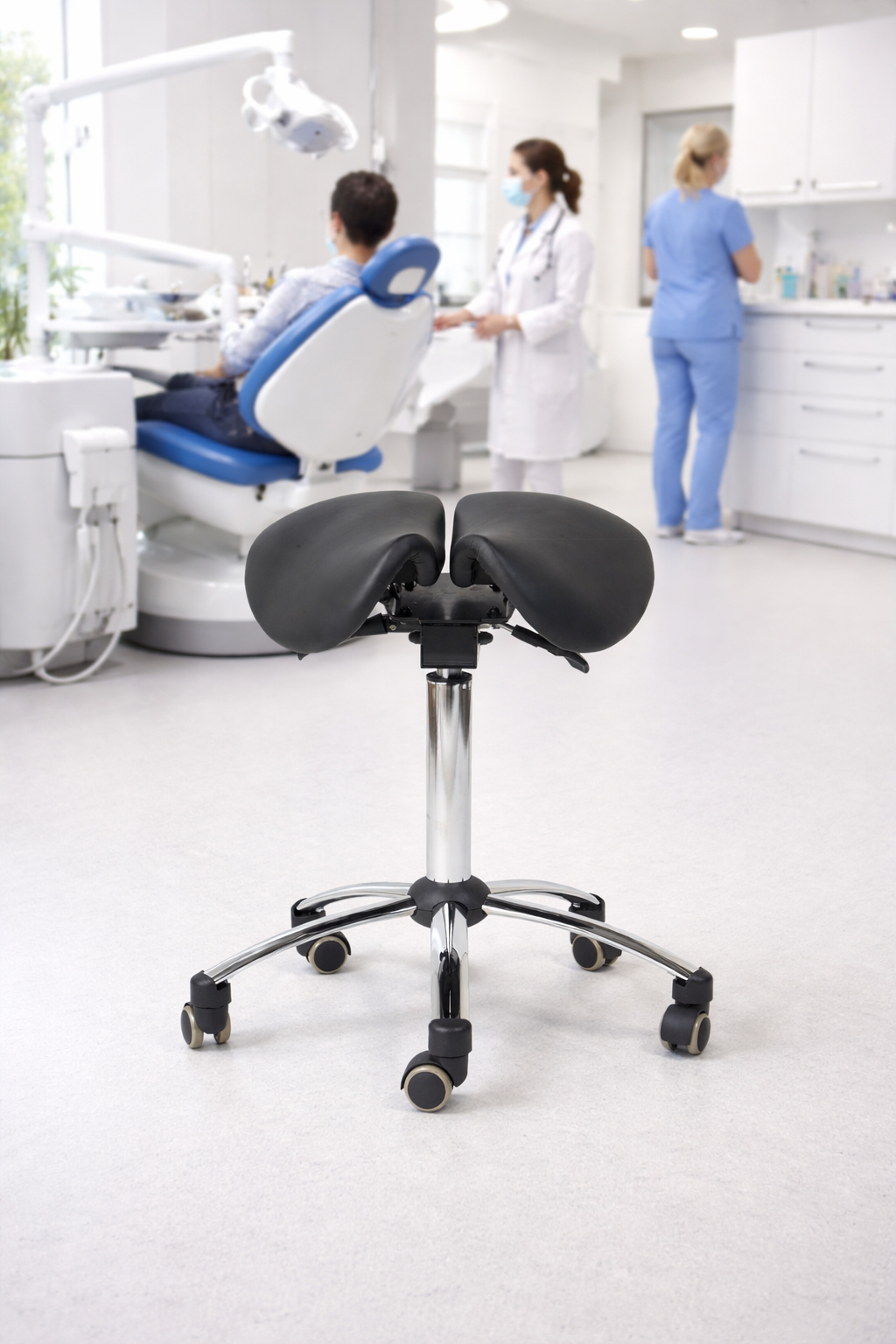Twin sadelstol med delad sits - 2